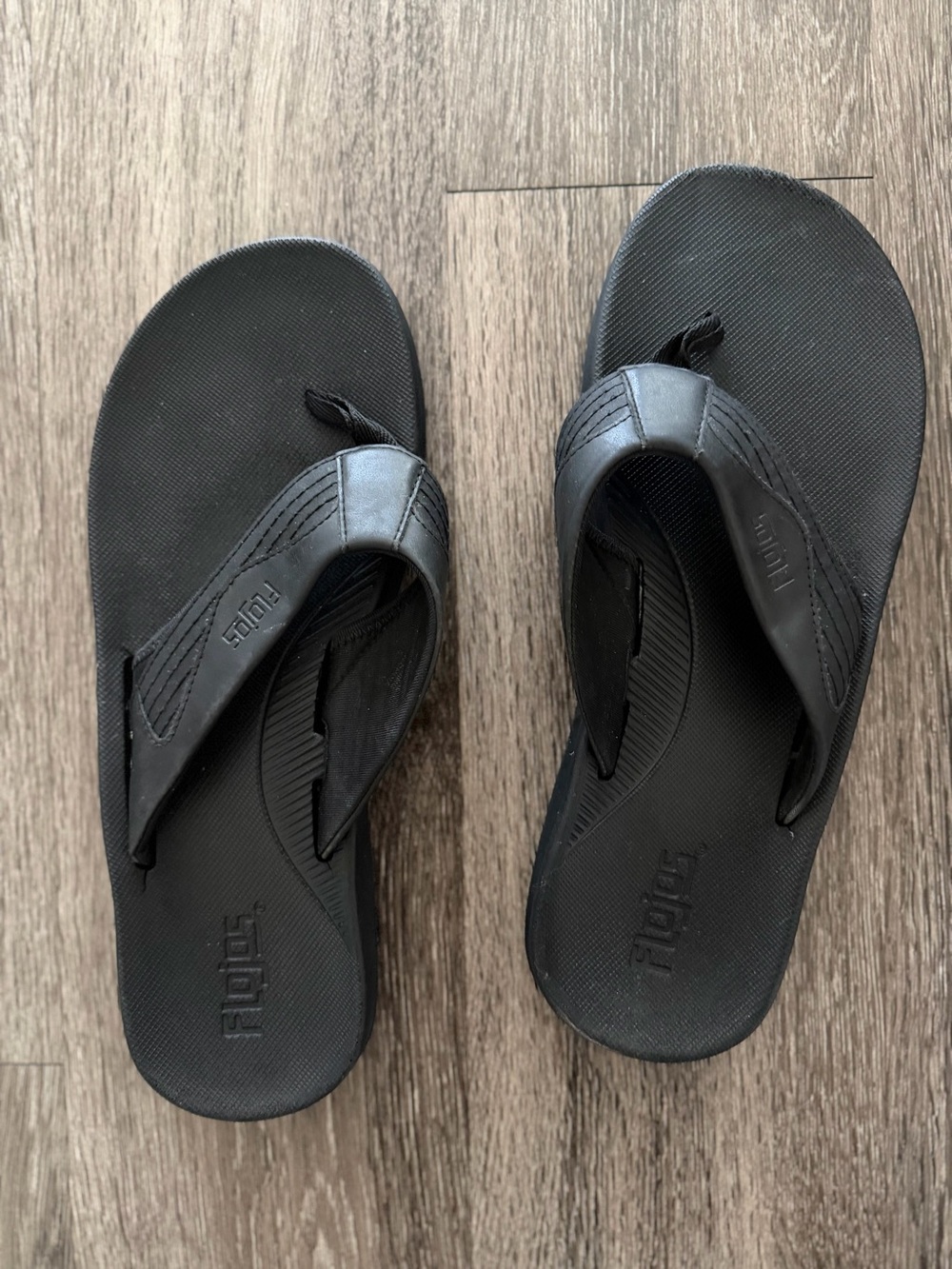Flojos Men's Black Classic Thong Sandals